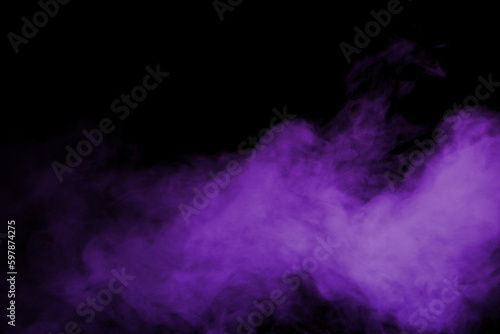 Purple fog or smoke. Realistic fog. Atmosphere mist effect and smoke clouds isolated on transparent background. Vector abstract cloud texture