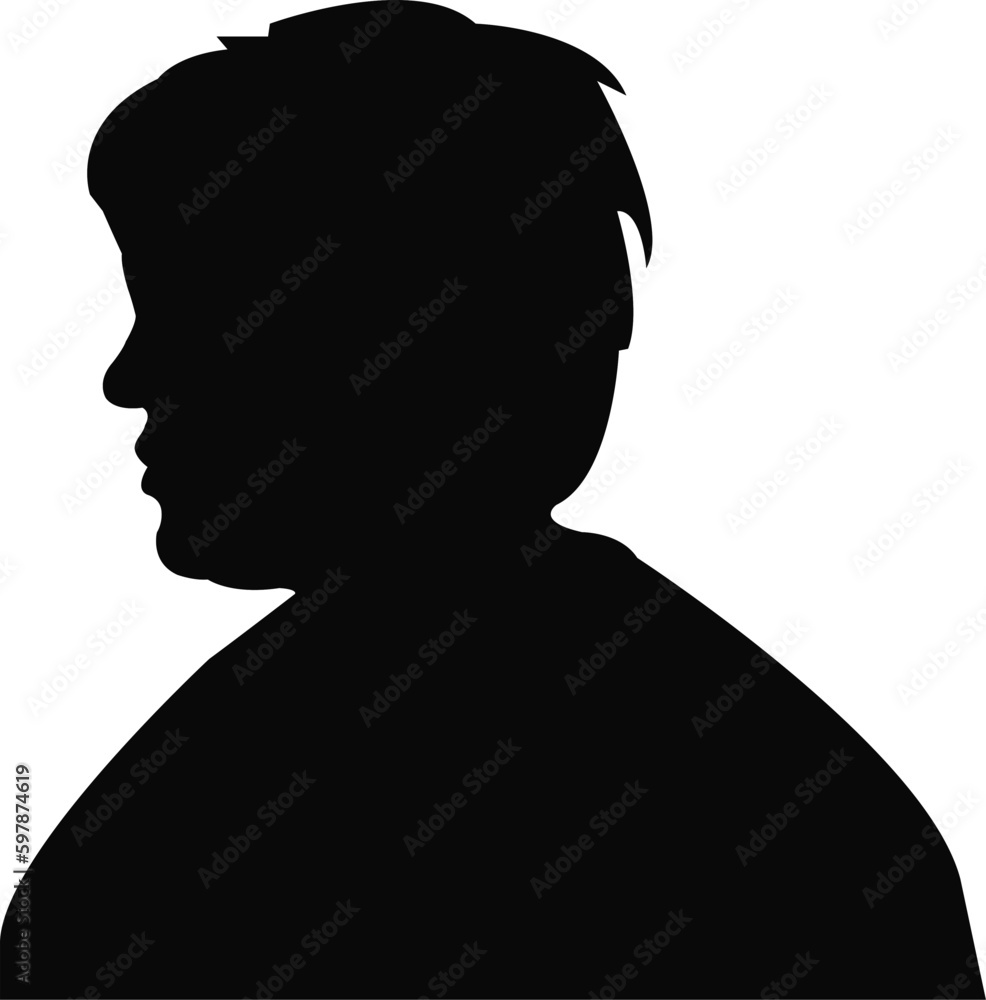 a woman head silhouette vector