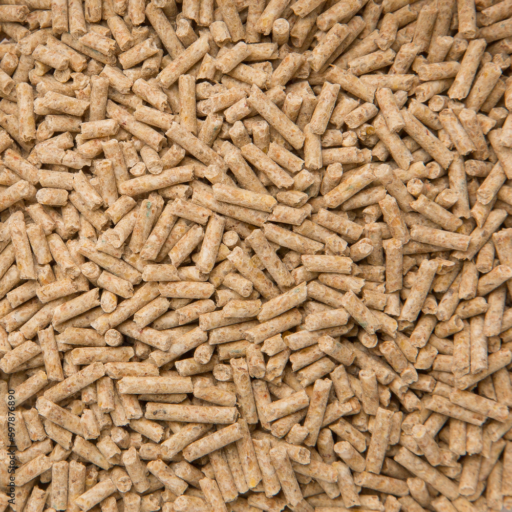 Close-Up Looped Rotation of Long Big Wooden Sawdust Pellets - Natural Cat Litter Filler or Organic Fuel Close-Up Looped Rotation of Long Big Wooden Sawdust Pellets - Natural Cat Litter Filler or Organic Fuel