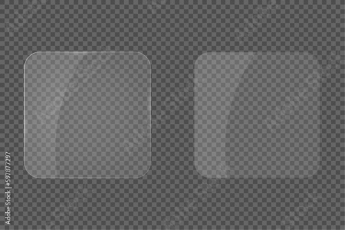 Wallpaper Mural Texture of square glass plates. Glare effect on glass for any objects. Glare effect. Vector illustration. Torontodigital.ca