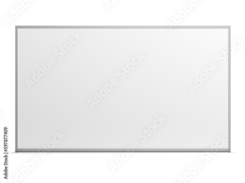 Whiteboard. Isolated. Transparent background. 3d illustration.