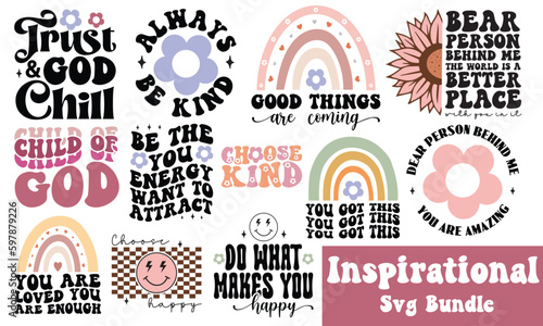 Inspirational Retro SVG Bundle .