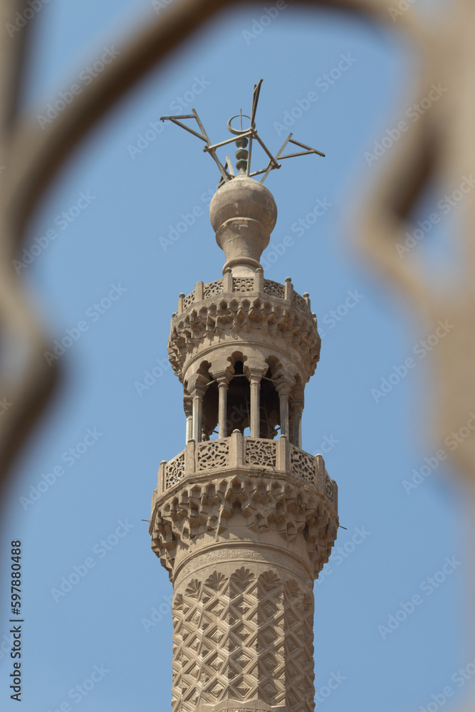 Obraz premium birds flying around the roofs in old Cairo