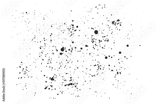 Abstract vector noise texture with small spray red blobs. Illustration of messy unique ink splashes for textured effect, design, decoration