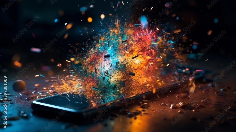 Capture the Cosmos: Award-Winning Smartphone Photography Shoots Bright0$P in a Star-Studded Night Sky with Glowing Supernova & Nebula Backdrops, Generative AI - obrazy, fototapety, plakaty 