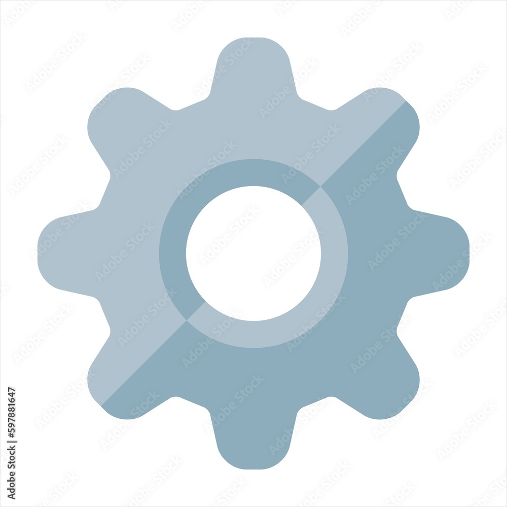 Gear, color icon isolated on a white background. Gear, color icon isolated on a white background.