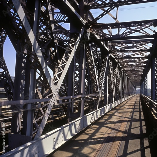 Detailed View Of The Bridge. generative AI © WS Studio 1985