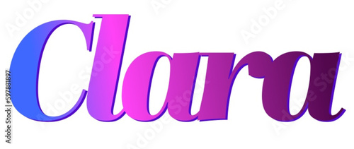 Claudia - pink and blue color - female name - ideal for websites, emails, presentations, greetings, banners, cards, books, t-shirt, sweatshirt, prints

