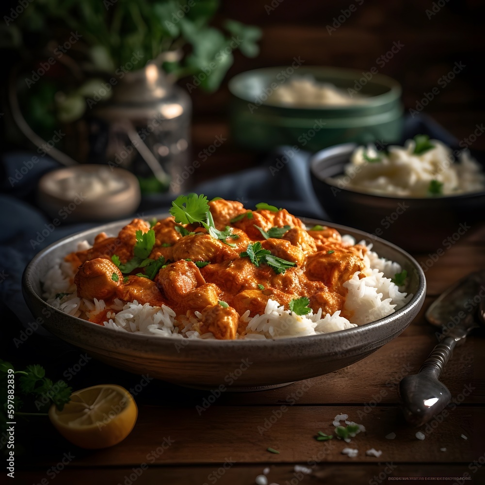 Butter Chicken: A Warm and Inviting Plate of Indian Food Butter Chicken: A Warm and Inviting Plate of Indian Food