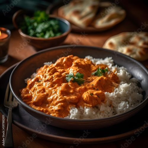 Fragrant Indian Butter Chicken Shot with a Nikon D850
