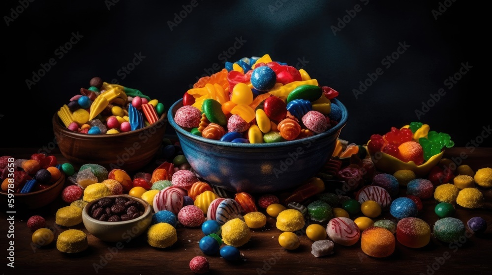 candy corn and candy candy corn and candy