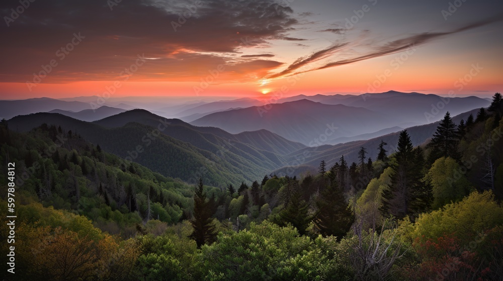 Dawn over the Peaks: Capturing the First Light in the Great Smoky Mountains
