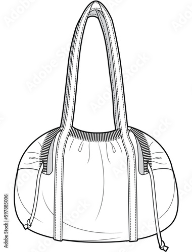 sleepover bag vector illustration template