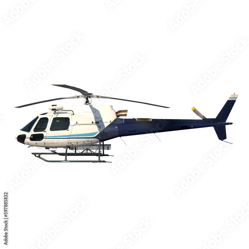 Helicopter 2- Lateral view png 3D Rendering Ilustracion 3D	
