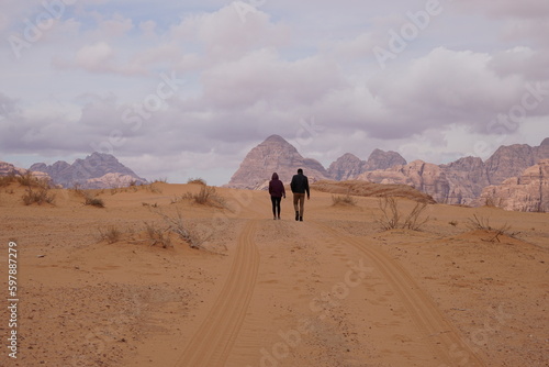 tourists in the desert