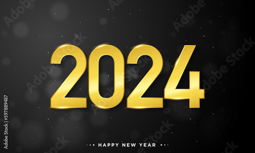 2024 happy new year background design.