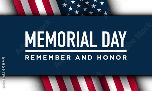 Memorial Day Background Design. Vector Illustration.