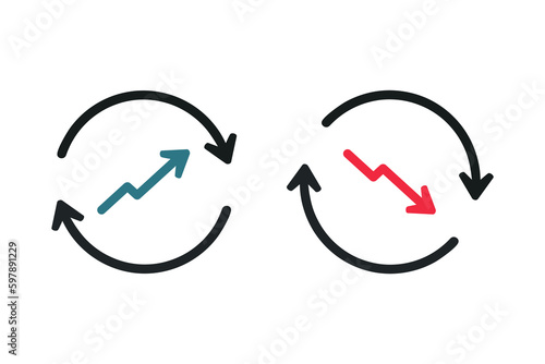 Refresh statistic icon. Illustration vector