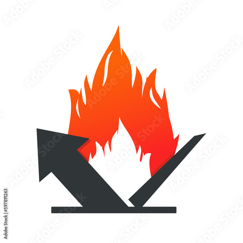 Fireproof icon. Thermal reflective. Illustration vector