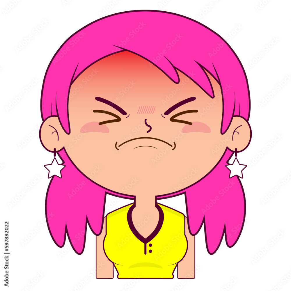 girl hurt face cartoon cute girl hurt face cartoon cute