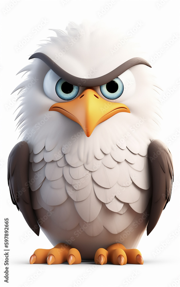 Majestic eagle with a sharp gaze, symbolizing power and freedom. Perfect for patriotic and wildlife themes.