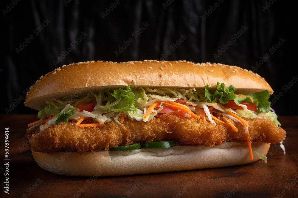 Chicken katsu sandwich generative AI Chicken katsu sandwich generative AI