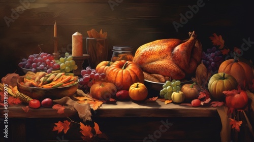 Thanksgiving wallpapercreated with generative AI technology