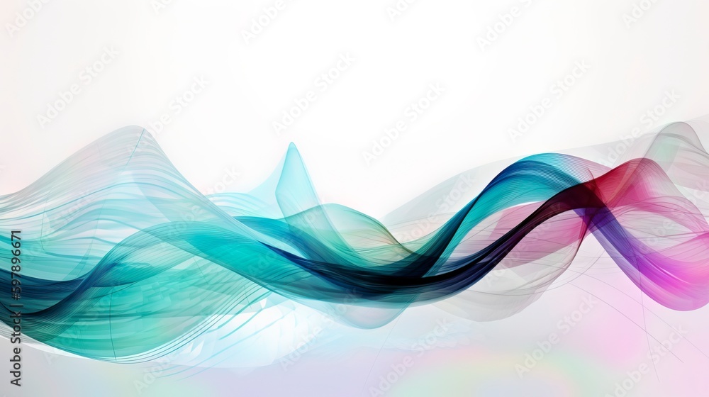 Abstract waves glowing colors, desktop background - Generative Ai Abstract waves glowing colors, desktop background - Generative Ai
