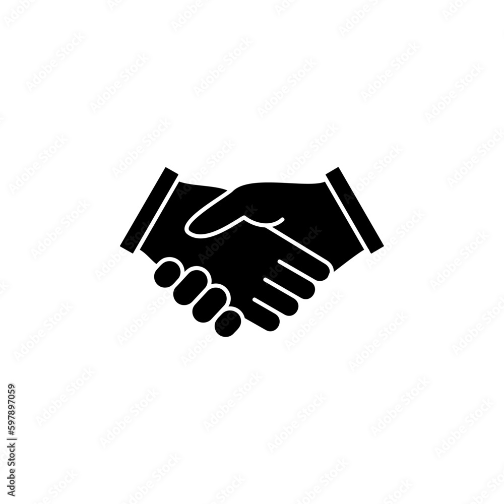 Hand shake icon vector. business handshake. contract agreement. partnership Hand shake icon vector. business handshake. contract agreement. partnership