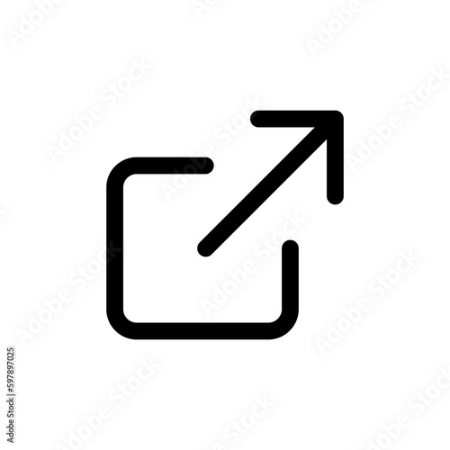 External link icon vector. hyperlink chain symbol. download, share,