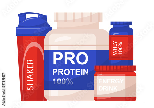 Sports supplements concept