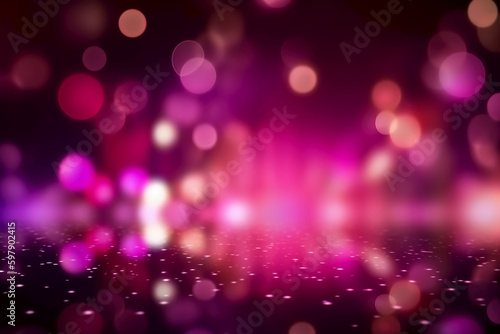 A blurred purple light, pink light abstract background with bokeh glow, Illustration. AI generative