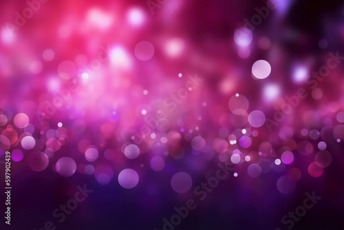 A blurred purple light  pink light abstract background with bokeh glow  Illustration. AI generative