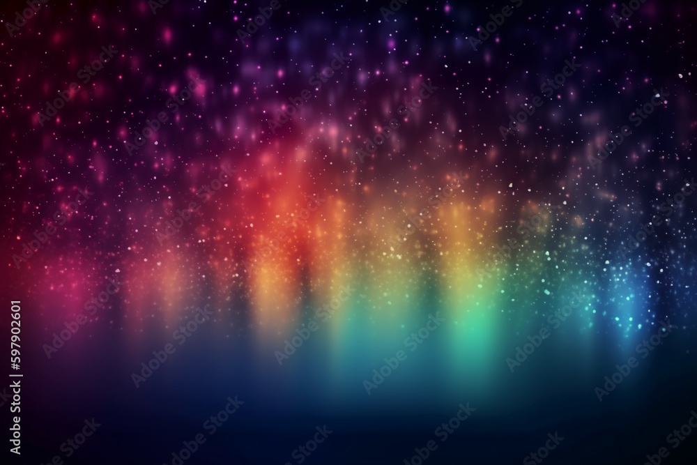 A blurred star light, aurora sky abstract background with bokeh glow, Illustration. AI generative A blurred star light, aurora sky abstract background with bokeh glow, Illustration. AI generative