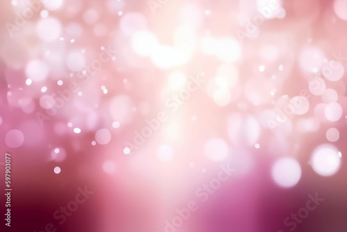 A blurred white light  pink light abstract background with bokeh glow  Illustration. AI generative