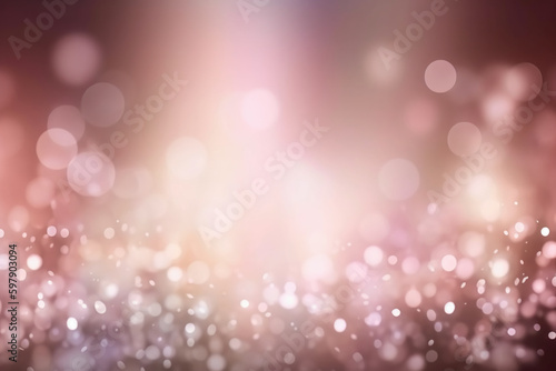 A blurred white light, pink light abstract background with bokeh glow, Illustration. AI generative
