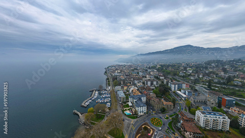 City of Vevey in Switzerland from above - travel photography