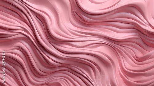 Pink waves of liquid on a background AI generated