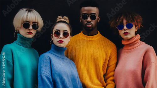 90s-inspired Multicultural Fashion  Bold  Colorful and Cool Looks for Friends
