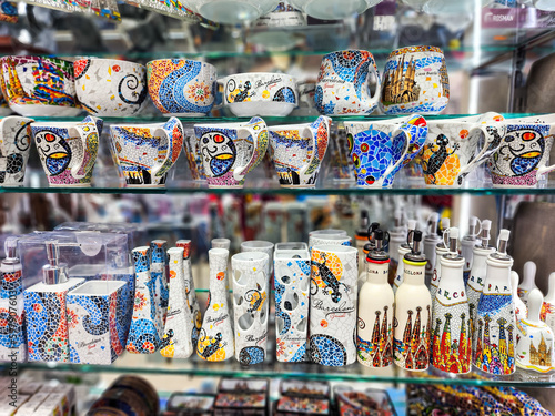 souvenier ceramic painting and others at barcelona
