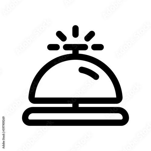 Editable hotel bell, receptionist vector icon. Part of a big icon set family. Perfect for web and app interfaces, presentations, infographics, etc