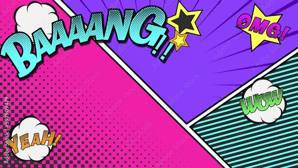 アメリカンコミック調のポップなアニメーション アメリカンコミック調のポップなアニメーション