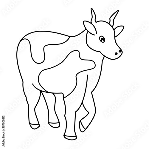Hand drawn farm cows