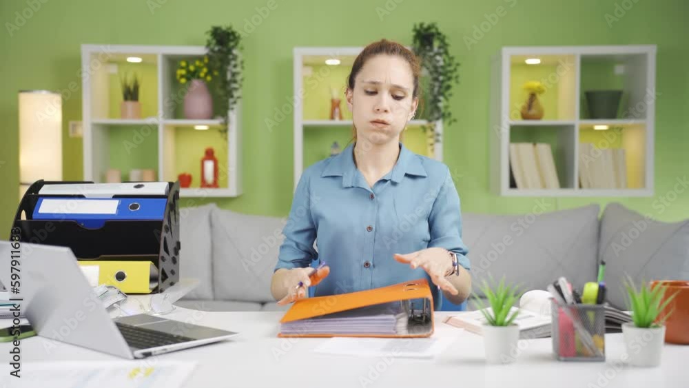 Business woman angry with files gets angry. Business woman angry with files gets angry.