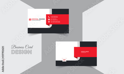 Modern presentation card with company logo. Vector business card template. Visiting card for business and personal use. Vector illustration design.	
