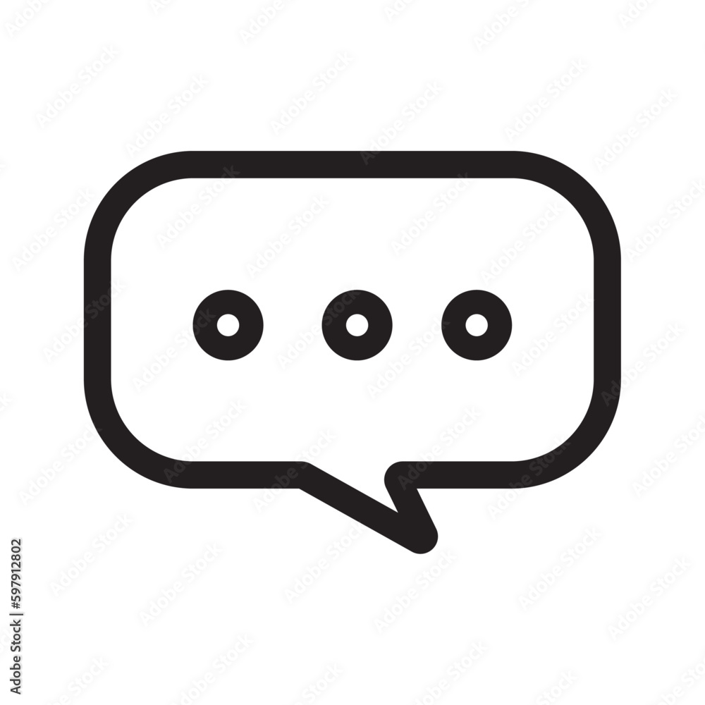 Naklejka premium comment button black icon. simple illustration of comment, chat and messaging button. icon for app, websites, social medias. chat symbol