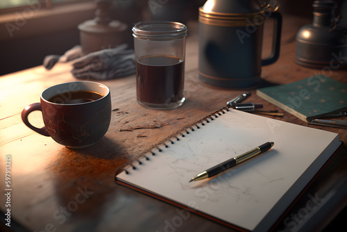 朝のコーヒー | morning coffee Generative AI photo