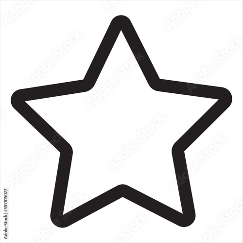favorite vector icon. simple and minimalistic star illustration. black color vector image. star icon for mobile app, software, social media. favorites button
