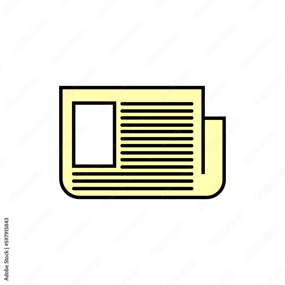 Vector Illustration newspaper icon suitable for your business Vector Illustration newspaper icon suitable for your business