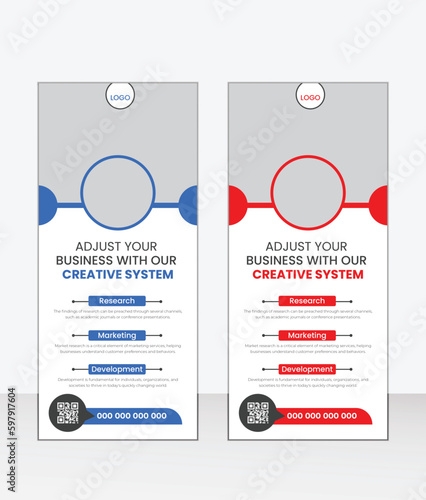 business Roll up banner template layout design, pull up design, presentation your business